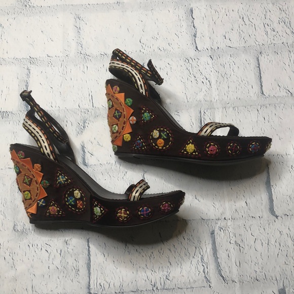 Sam Edelman Shoes - 🔹Sam Edelman Boho Embellished Wedge Platform Sandals